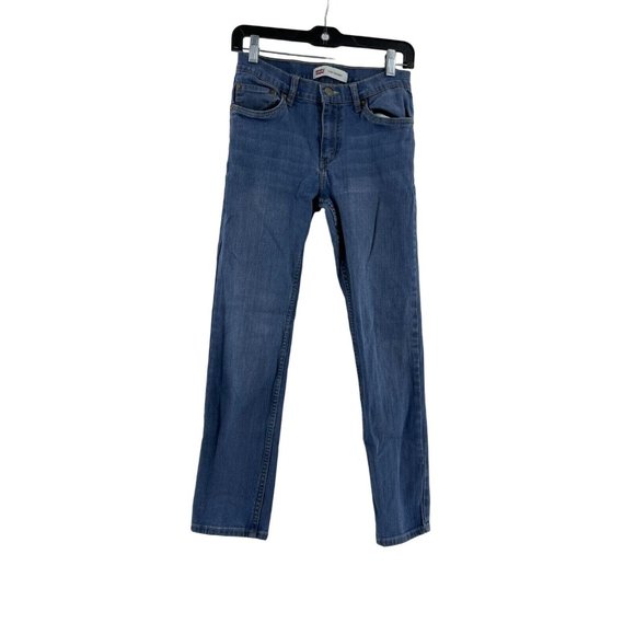 Levi's 510 Skinny Red Tab Jeans Size 16 Reg 28 X 28 Boys Girls Straight Mid-Rise - Picture 2 of 10